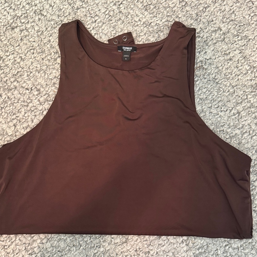 Express Brown Body Contour Bodysuit